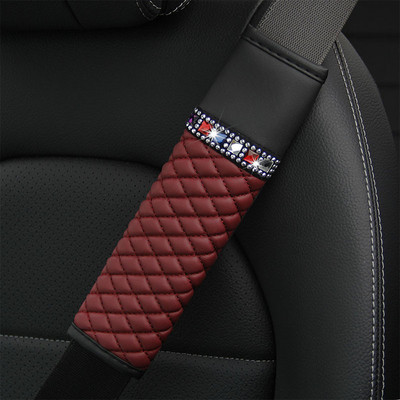 Strasszkő bőr lélegző autós biztonsági öv vállpárna védőhuzat