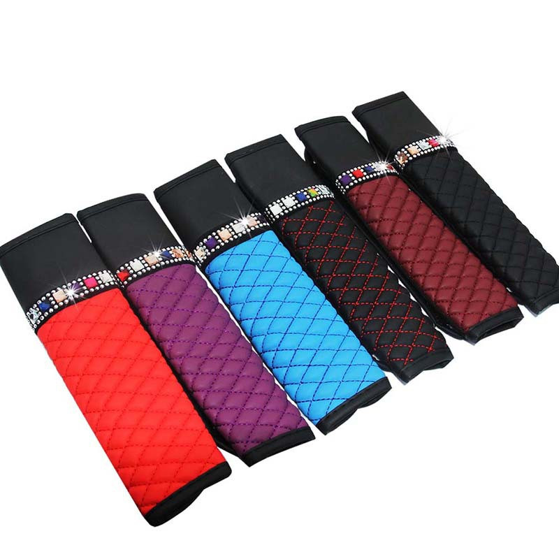 Strasszkő bőr lélegző autós biztonsági öv vállpárna védőhuzat