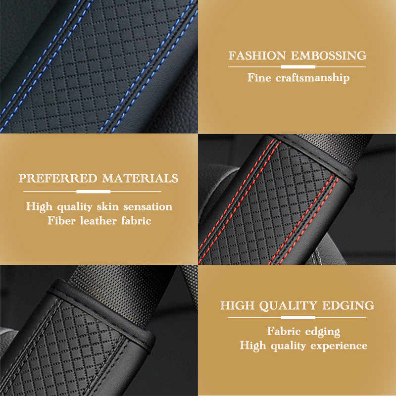 2TK auto turvavöö padjad PU nahast turvavöö õlakate Hingav kaitse Turvavöö polster Auto interjööri tarvikud