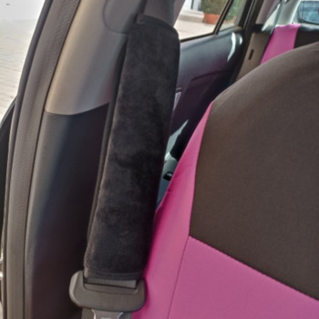 Универсално покритие за предпазен колан за кола, регулируемо плюшено покритие за предпазен колан за кола, подложка за рамо за деца, деца, възрастни, аксесоари за интериора на автомобила