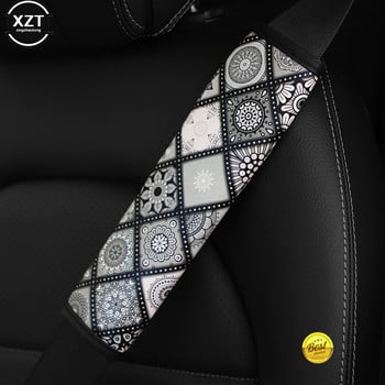 1PCS Предпазен колан за кола Раменни предпазители Подложки Защитен ръкав Бохемски стил Застрахователен колан Защита на раменете Авто аксесоар