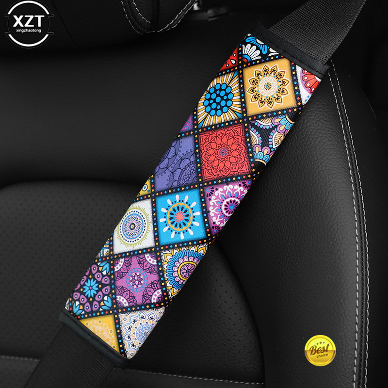 1 tk auto turvavöö õlakaitse padjad katted kaitsev varrukas Bohemian Style kindlustus turvavöö õlakaitse auto lisavarustus