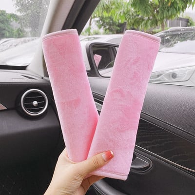 2TK turvavöö katted Autoistme turvavöö õlapadja kate seemisnahast õla pehme auto turvavöö plüüs kaitsekate