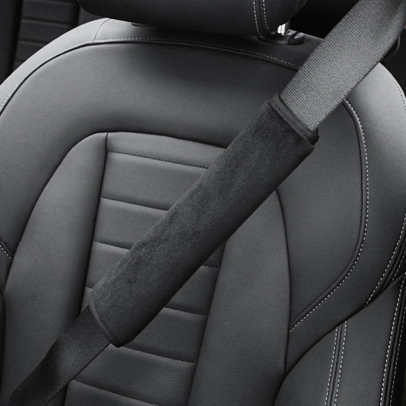 2TK turvavöö katted Autoistme turvavöö õlapadja kate seemisnahast õla pehme auto turvavöö plüüs kaitsekate
