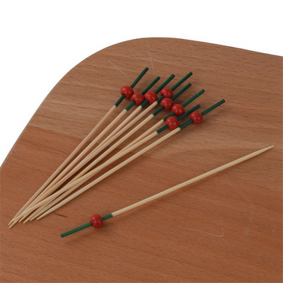 XZJJA 100 tk Lauanõud Bambusest puuviljakahvlid Puuviljad magustoidud peotarbed Rootsi lauapulgad Bento kasti tarvikud Valikud toidukaunistused