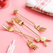 Nerūdijančio plieno vaisių šakutė arbatinis šaukštelis kavos šaukštai desertas vakarienė kepsnys salotos užkandžiai šakutės stalo reikmenys restorano reikmenys vakarėliams