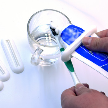 4 τεμάχια οικιακής οδοντόκρεμας Squeeze Artifact Squeezer Συσκευή οδοντόκρεμας με κλιπ-on οδοντόκρεμα Τύπος οδοντόκρεμας Τύπος πρέσας προμήθειες μπάνιου