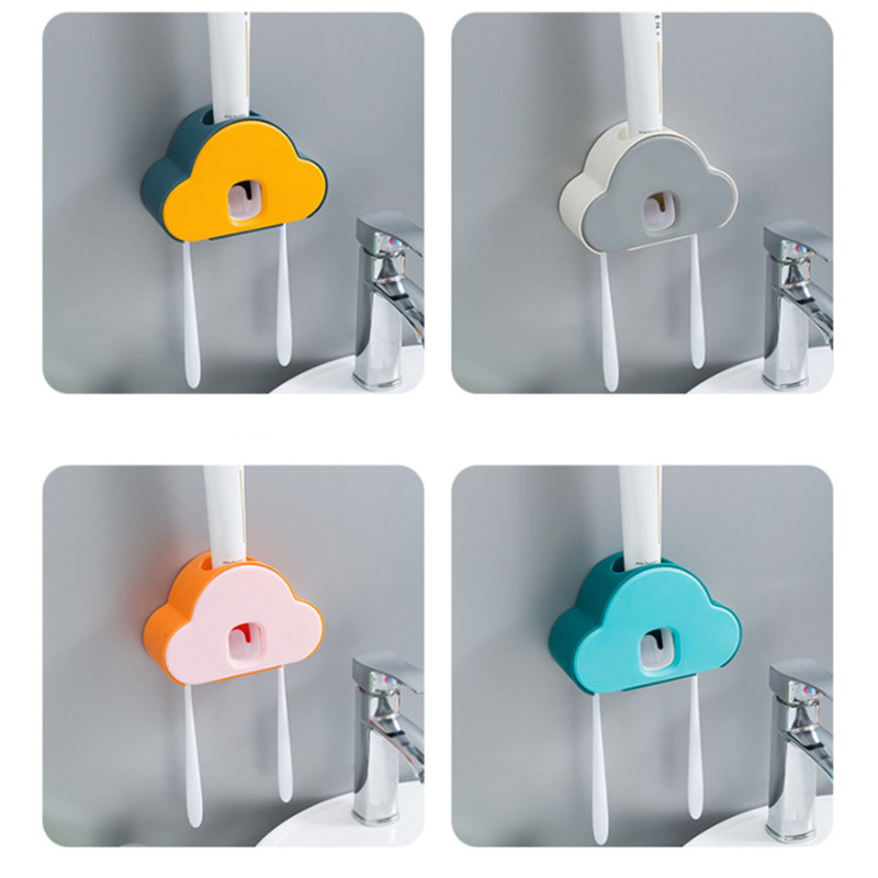 Armas automaatne hambapasta dosaatori komplekt hambaharja hoidja seinale paigaldatav tolmukindel hambapasta pressimismasin vannitoatarvete jaoks