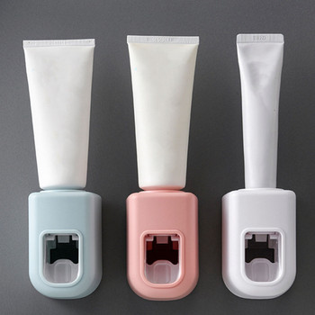 Монтиране на стена Автоматичен дозатор за паста за зъби Консумативи за баня Водоустойчива изстисквачка за паста за зъби Поставка за четка за зъби Инструменти за баня