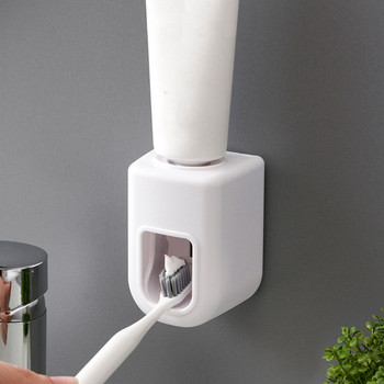 Монтиране на стена Автоматичен дозатор за паста за зъби Консумативи за баня Водоустойчива изстисквачка за паста за зъби Поставка за четка за зъби Инструменти за баня