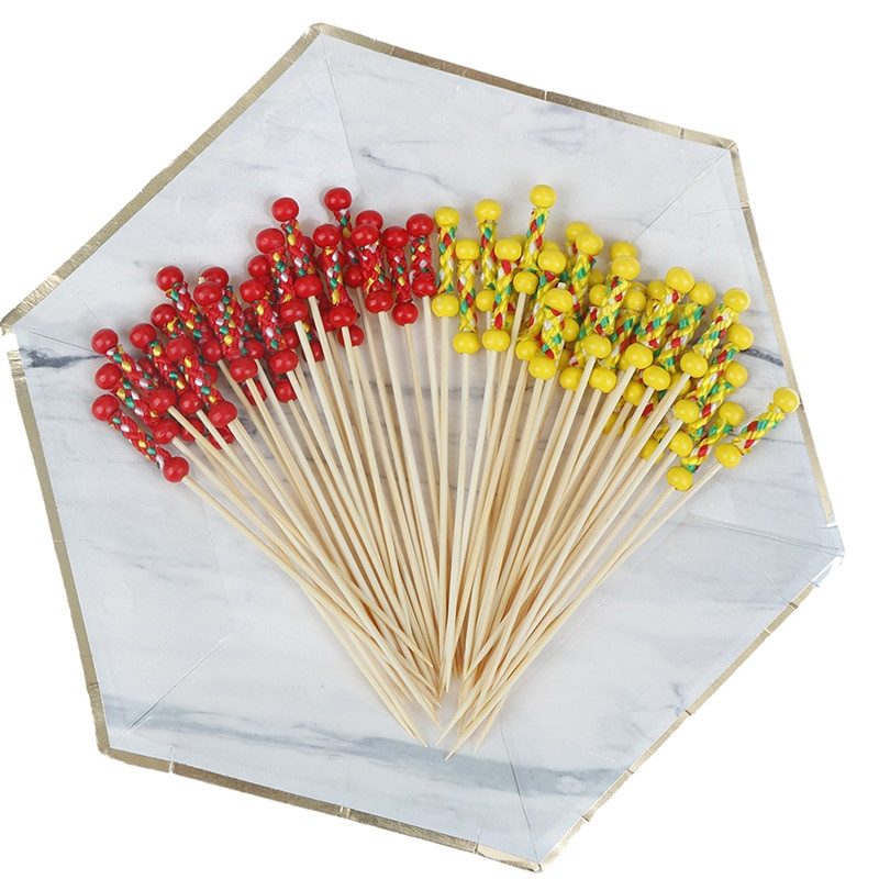 100 vienetų vienkartinės bambukinės šakutės susuktos vakarėlio švediško stalo vaisių desertai, maisto kokteilis, sumuštinis, šakutė, 12 cm