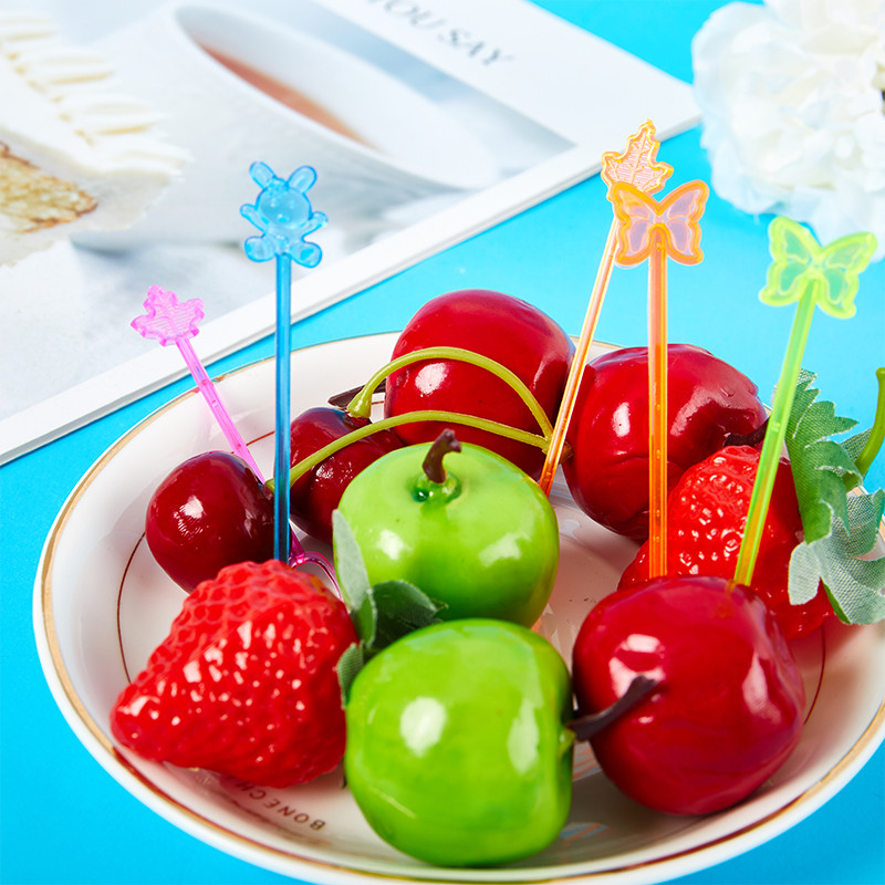 50 komada slatka jednokratna šarena vilica za voće Mini životinjska farma Odabir hrane Dječji užina Torta Desertna hrana Voće Vilice