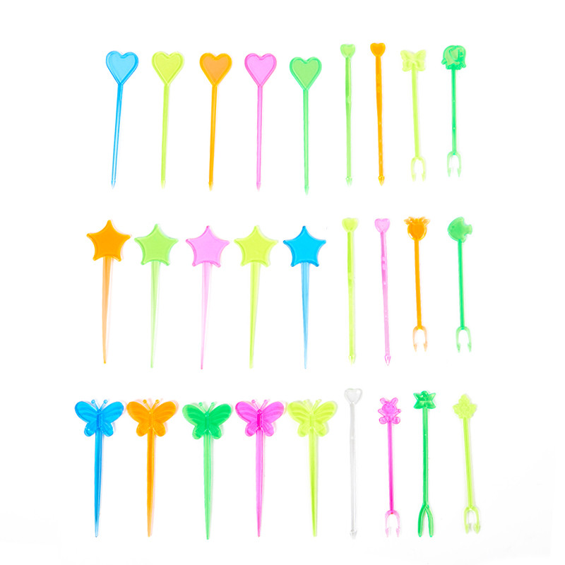 50 komada slatka jednokratna šarena vilica za voće Mini životinjska farma Odabir hrane Dječji užina Torta Desertna hrana Voće Vilice