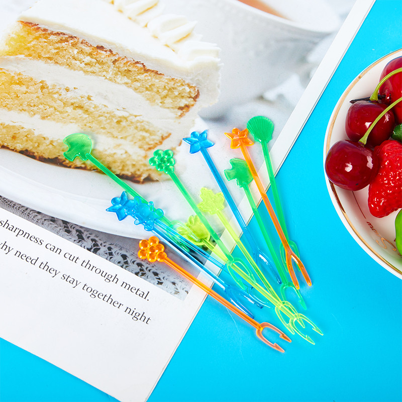 50 komada slatka jednokratna šarena vilica za voće Mini životinjska farma Odabir hrane Dječji užina Torta Desertna hrana Voće Vilice