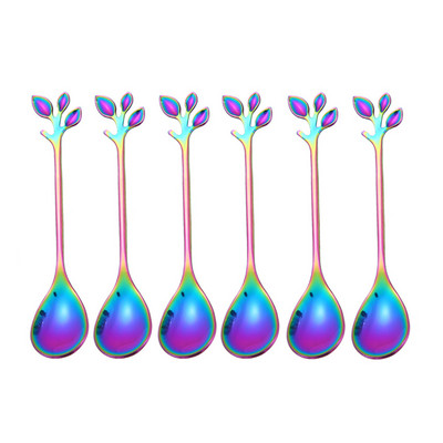 6 tk puuviljakahvel 304 roostevabast terasest sööginõud kuldsed sööginõud eelroog suupiste magustoidukahvel kööginõu lehekujuline