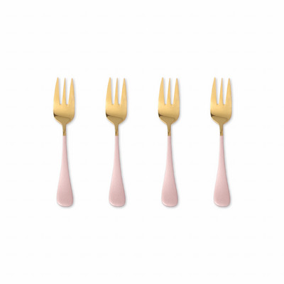 4 vnt juodo aukso nerūdijančio plieno šakučių rinkinys Mielos arbatos kavos vaisių desertinės šakutės virtuvės reikmenys saldainių arbatos šakutės metaliniai stalo reikmenys