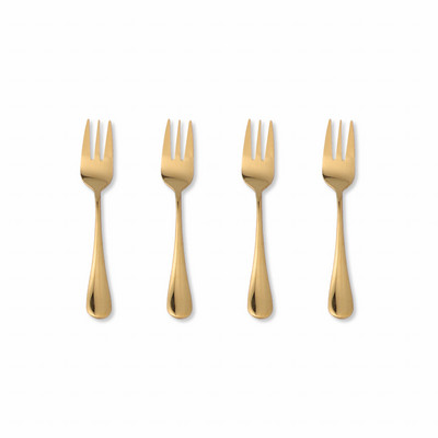 4 vnt juodo aukso nerūdijančio plieno šakučių rinkinys Mielos arbatos kavos vaisių desertinės šakutės virtuvės reikmenys saldainių arbatos šakutės metaliniai stalo reikmenys