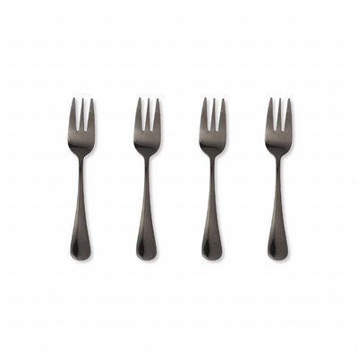 4 vnt juodo aukso nerūdijančio plieno šakučių rinkinys Mielos arbatos kavos vaisių desertinės šakutės virtuvės reikmenys saldainių arbatos šakutės metaliniai stalo reikmenys