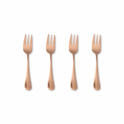 4 vnt juodo aukso nerūdijančio plieno šakučių rinkinys Mielos arbatos kavos vaisių desertinės šakutės virtuvės reikmenys saldainių arbatos šakutės metaliniai stalo reikmenys