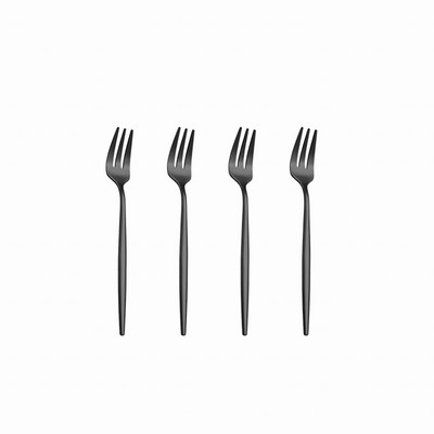 4 vnt juodo aukso nerūdijančio plieno šakučių rinkinys Mielos arbatos kavos vaisių desertinės šakutės virtuvės reikmenys saldainių arbatos šakutės metaliniai stalo reikmenys