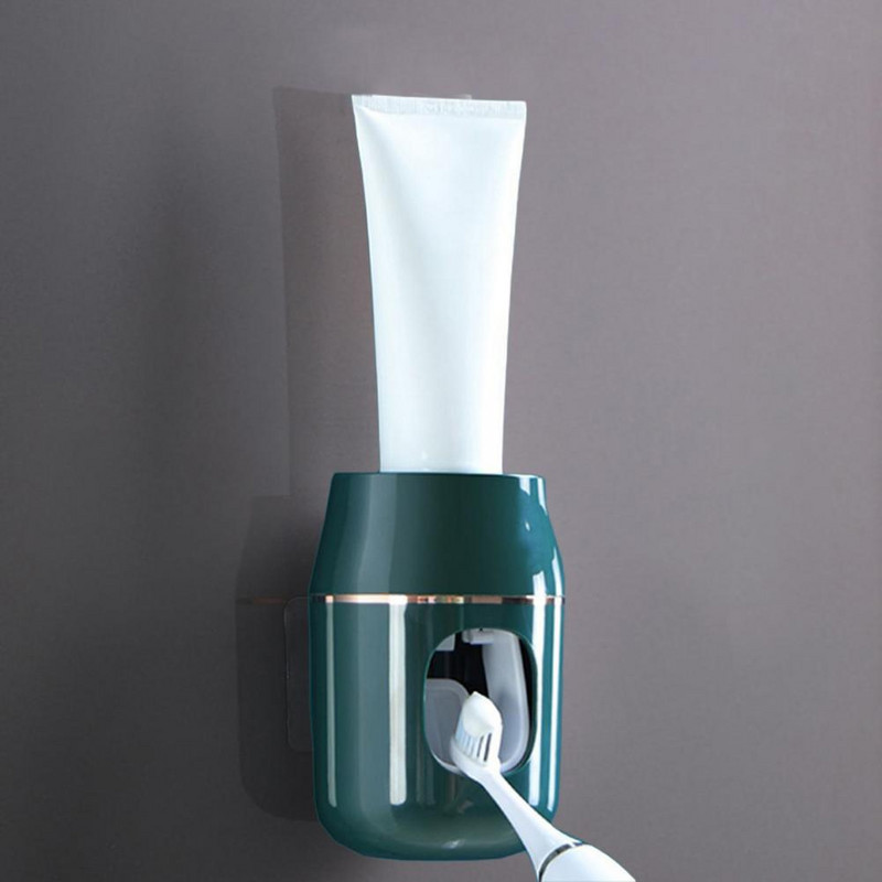 Dantų šepetėlio vamzdelio spaustuvas Dantų pastos išspaudėjas Ant sienos tvirtinamas lipnus be skylių bendrabutyje Automatinis darbą taupantis kasdienis naudojimas