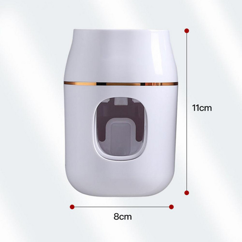 Dantų šepetėlio vamzdelio spaustuvas Dantų pastos išspaudėjas Ant sienos tvirtinamas lipnus be skylių bendrabutyje Automatinis darbą taupantis kasdienis naudojimas