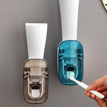 Креативна стойка за стена Автоматичен дозатор за паста за зъби Аксесоари за баня Водоустойчив Мързелива изстисквачка за паста за зъби Поставка за четка за зъби