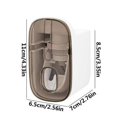 „Creative Wall Mount“ automatinis dantų pastos dozatorius vonios kambario priedai vandeniui atsparus „Lazy“ dantų pastos suspaudėjas dantų šepetėlio laikiklis