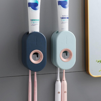 Seinale paigaldatav automaatne hambapasta pigistaja, isekleepuv hambapasta hoidik, seina imemine hambapasta pigistaja vannitoatarvikud