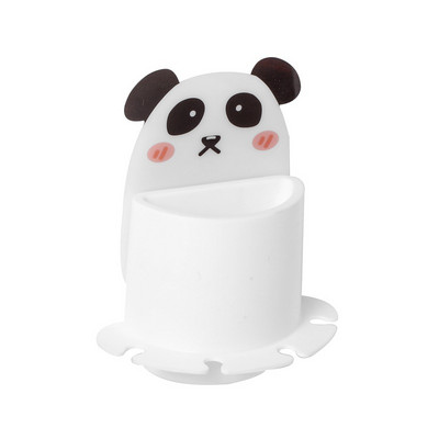 Mielas Panda dantų šepetėlių stovas vonios kambario laikiklis, montuojamas ant sienos animacinių filmų dantų šepetėlių laikiklis vaikams dantų pastos lentyna vonios kambario priedai