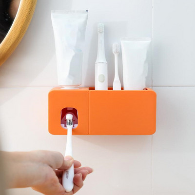 Automaatne jaotur, pigistaja Seinale paigaldatav vannitoa hambapasta hambapasta hambaraam Vannitoatooted