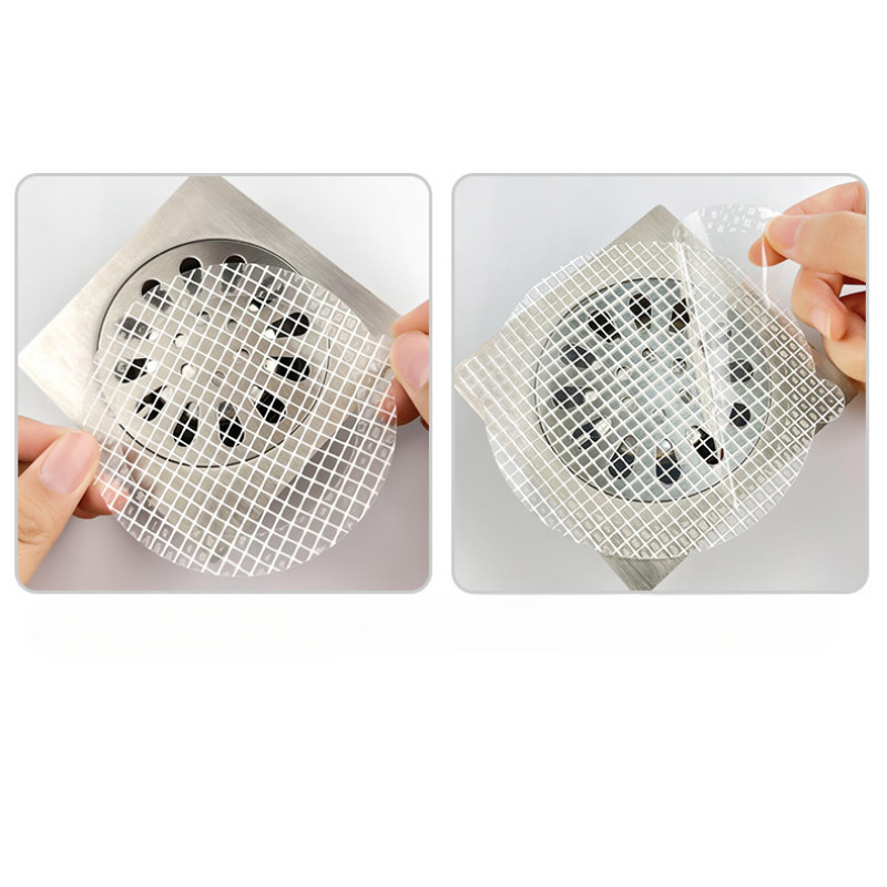5/10db Eldobható zuhany lefolyó hajfogó burkolat Fürdőszoba csatorna lefolyó hajszűrő dugó fürdőkádak hálós szűrő matrica