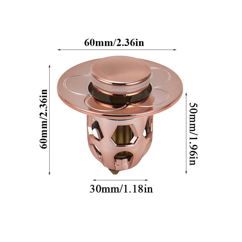 Univerzalni umivaonik od nehrđajućeg čelika Pop-up Bounce Core umivaonik Odvodni filtar Hvatač dlačica Cjedilo za umivaonik Čep za kadu Kupaonski alat