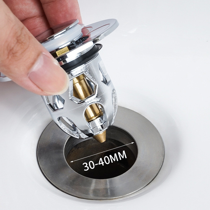 Univerzalni umivaonik od nehrđajućeg čelika Pop-up Bounce Core umivaonik Odvodni filtar Hvatač dlačica Cjedilo za umivaonik Čep za kadu Kupaonski alat