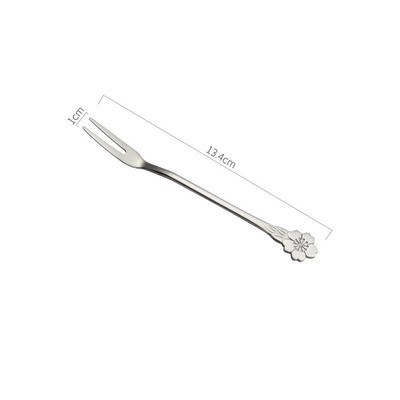 2 vnt Lengva prabanga nerūdijančio plieno vaisių šakutė auksinė desertinė šakutė pyrago vaisių šakutė subtilus vyšnių šaukštas namų virtuvės indai