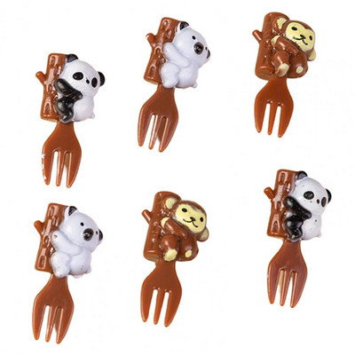 Puuviljakahvel 3 stiilis magustoidukahvel Mini dekoratiivne kasulik auto koaala kassi bentopulk