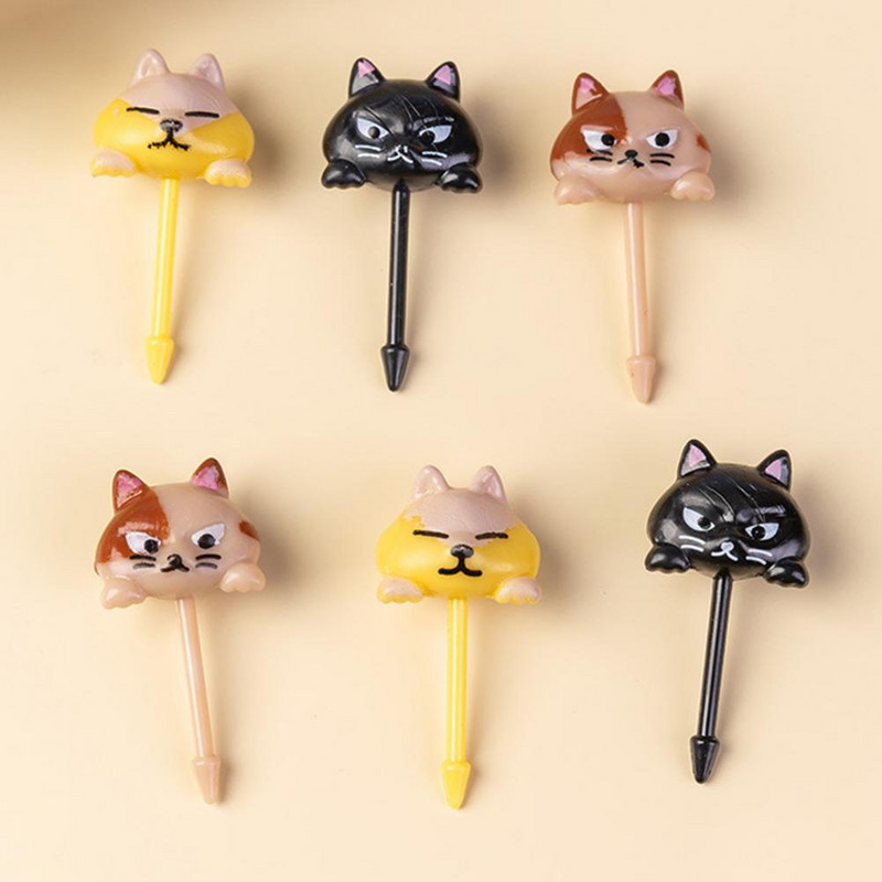 Puuviljakahvel 3 stiilis magustoidukahvel Mini dekoratiivne kasulik auto koaala kassi bentopulk