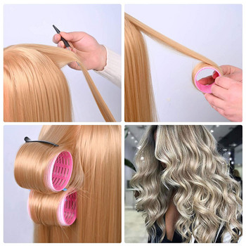 Ρολό μαλλιών για όγκο, Self Grip, μπούκλα για κοντά μεσαία μακριά μαλλιά Heatless Curl Lazy DIY Hairstyle Salon Hairdressing tool