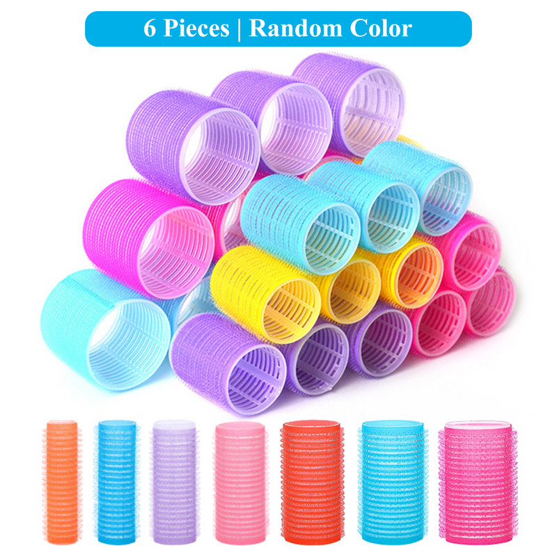 Juukserull Volume Self Grip Juuste lokirullile lühikestele keskmistele pikkadele juustele Heatless Curl Lazy DIY Soeng Salongi Juuksuritööriist