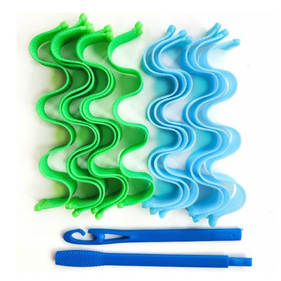 12tk Heatless Juuksekoolutaja No Heat Juukserullid Pehmed lokid Curling Rod Rullipulgad Perm Vardad Lainemoodustajad Juuste kujundamise tööriistad