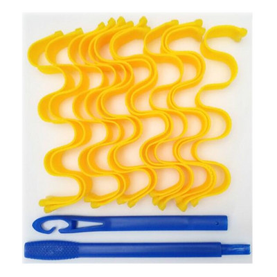 12tk Heatless Juuksekoolutaja No Heat Juukserullid Pehmed lokid Curling Rod Rullipulgad Perm Vardad Lainemoodustajad Juuste kujundamise tööriistad