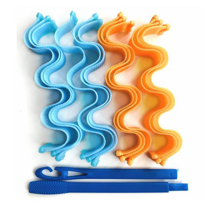 12tk Heatless Juuksekoolutaja No Heat Juukserullid Pehmed lokid Curling Rod Rullipulgad Perm Vardad Lainemoodustajad Juuste kujundamise tööriistad