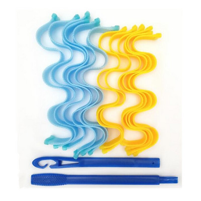 12tk Heatless Juuksekoolutaja No Heat Juukserullid Pehmed lokid Curling Rod Rullipulgad Perm Vardad Lainemoodustajad Juuste kujundamise tööriistad