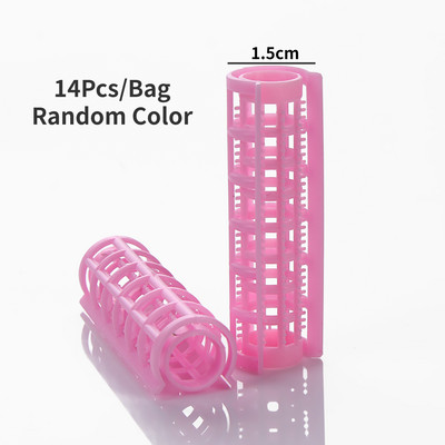 6/8/10/12/14 tk Kuumadeta juuste lokirull Kuumuseta Juukserullid Plastikust Laisad lokid Juure Perm Vardad Tukid Curling Rod Juuste kujundamise tööriistad