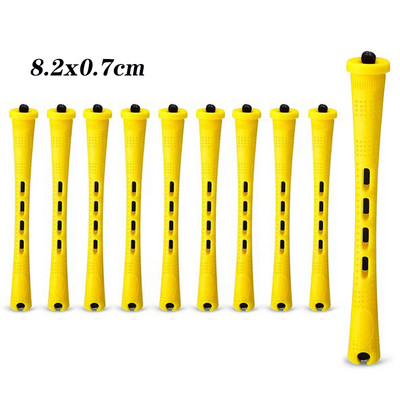 10 vnt. Plaukų ilgalaikių plaukų strypai neslystantys plastikiniai plaukų voleliai šaltos bangos strypai su elastine gumine juostele moterims ilgiems plaukams „pasidaryk pats“ formavimo įrankiai