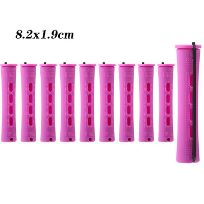 10 vnt. Plaukų ilgalaikių plaukų strypai neslystantys plastikiniai plaukų voleliai šaltos bangos strypai su elastine gumine juostele moterims ilgiems plaukams „pasidaryk pats“ formavimo įrankiai