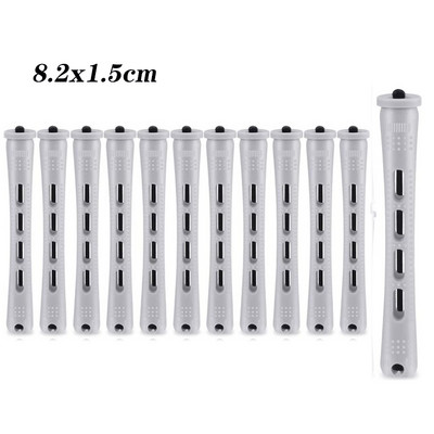 10 vnt. Plaukų ilgalaikių plaukų strypai neslystantys plastikiniai plaukų voleliai šaltos bangos strypai su elastine gumine juostele moterims ilgiems plaukams „pasidaryk pats“ formavimo įrankiai