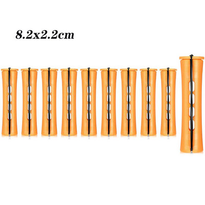 10 vnt. Plaukų ilgalaikių plaukų strypai neslystantys plastikiniai plaukų voleliai šaltos bangos strypai su elastine gumine juostele moterims ilgiems plaukams „pasidaryk pats“ formavimo įrankiai