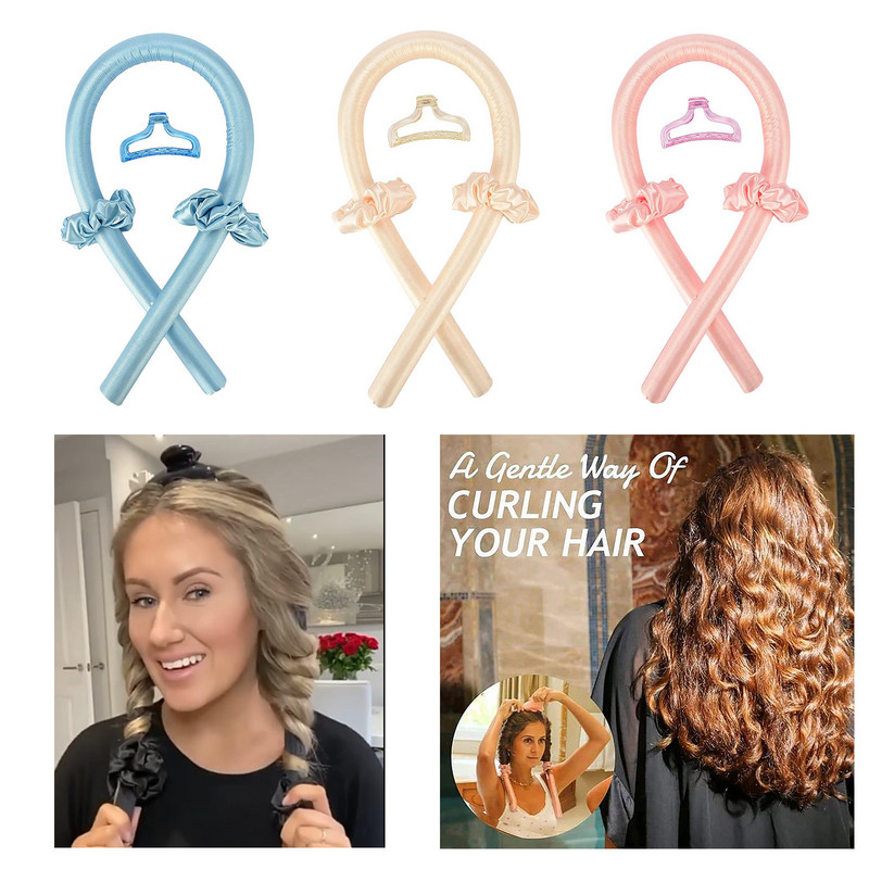 Barra rizadora sin calor , cinta para rizar el cabello, rulos suaves dormir, formadores de ondas, herramienta peinado DIY