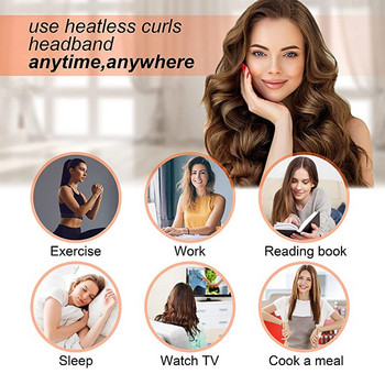 Маша за коса с 4 нокти Heatless Sponge Hair Curling Stick Wave Form Спяща маша за коса Curly Hair Tube Beauty Hair Style Tools